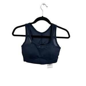 NEW Cleo Harper Sports Bra Size Small Womens Glow Bralet Navy Mesh With Pads